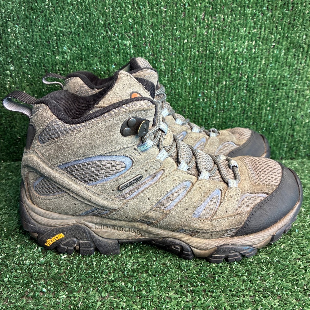 Merrell Moab 2 Mid Waterproof Granite Suede Gorpcore Hiking Boots Grey Womens 7